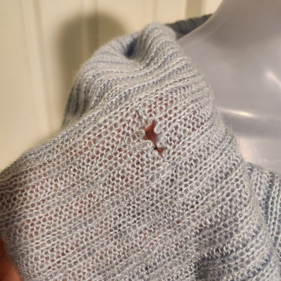 Light Blue, Loose Knit Sweater - Picture 3 of 3